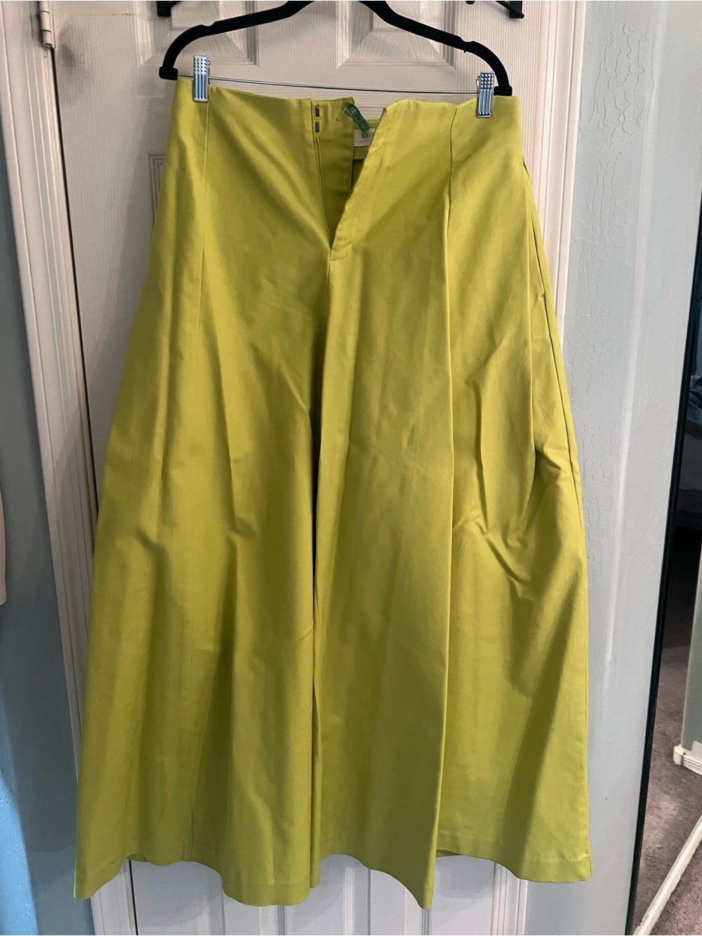 Maeve green wide wide leg pants 10